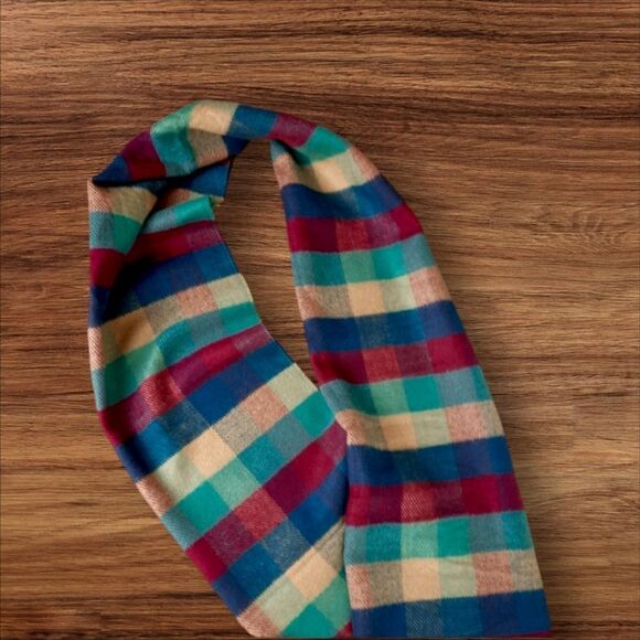 Multicolor Plaid 100% Genuine Cashmere Scarf NWT (LAST ONE!!) - Picture 2 of 4